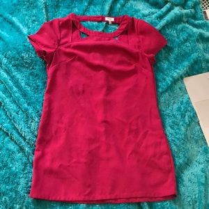 Tobi dress with open back and shoulder cut outs